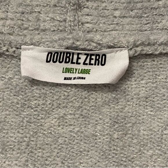 Women;s Double Zero Pale Blue Cropped Soft Fuzzy Cardigan Size Lovely Large - Picture 6 of 12